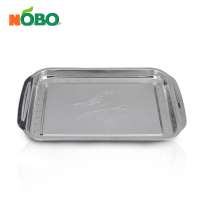 Stainless steel food serving trays with bird picture design