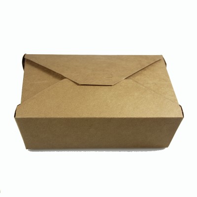 Customized Eco-Friendly Disposable Food Takeaway  Box Kraft Paper Lunch Box