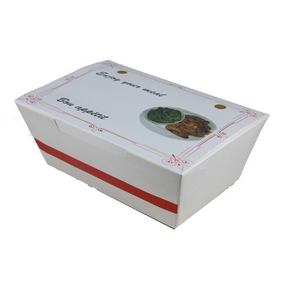 Large Paper Lunch Box for fast takeaway food Disposable