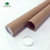 The lower price custom round mailing tube sizes kraft paper box with plastic lids rigid paper shipping tube box